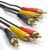 3.0m RCA Phonos 3x Plugs to 3x Plugs Audio Video Cable