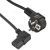 1.8m Angled Power Cable - 6A German Schuko Plug to IEC C13