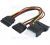 0.3m SATA Power Sockets (Y) Splitter Adapter Cable with Molex Connector