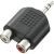 3.5mm Plug to 2x RCA Phono Sockets (Y) Adapter