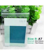 A7 Portrait Soft Transparent Plastic Pocket (83 x 135 mm)