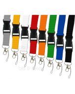 15mm Lanyard Classic Flat Braided with Cell Phone Loop & Metal Trigger Hook