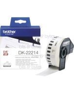 Brother DK-22214 Black on White Continuous Thermal Label Roll (12mm x 30.48m)