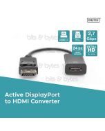 Digitus 4K Active DisplayPort v1.2 to HDMI v2.0 Socket Adapter Cable