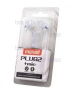 Maxell Audio Plugz - In-Ear Earphones with Built-in Mic (3.5mm plug) - White