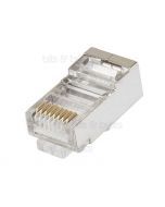 RJ45 CAT5e Shielded Modular Plugs for Round Cable (Pack of 10)