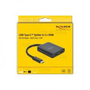 Delock USB Type-C to 2 port HDMI Converter