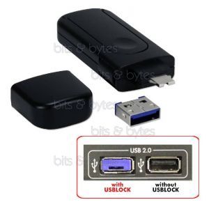 USB Port Blocker to block unwanted access from USB (Mounting Key & 4 blockers)