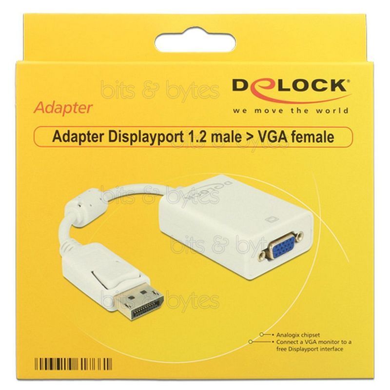 0.12m DisplayPort Plug to VGA Socket Adapter Cable