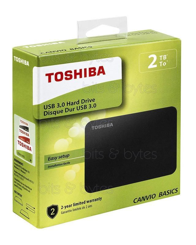 2TB Toshiba Canvio Basics USB 3.0 External Hard Disk