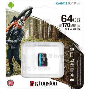Kingston Canvas Go! 64GB MicroSDXC Class 10 UHS-I Memory Card