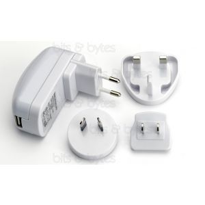 ednet. USB Universal Charger (5V 1A) with Euro-Plugs Adapters